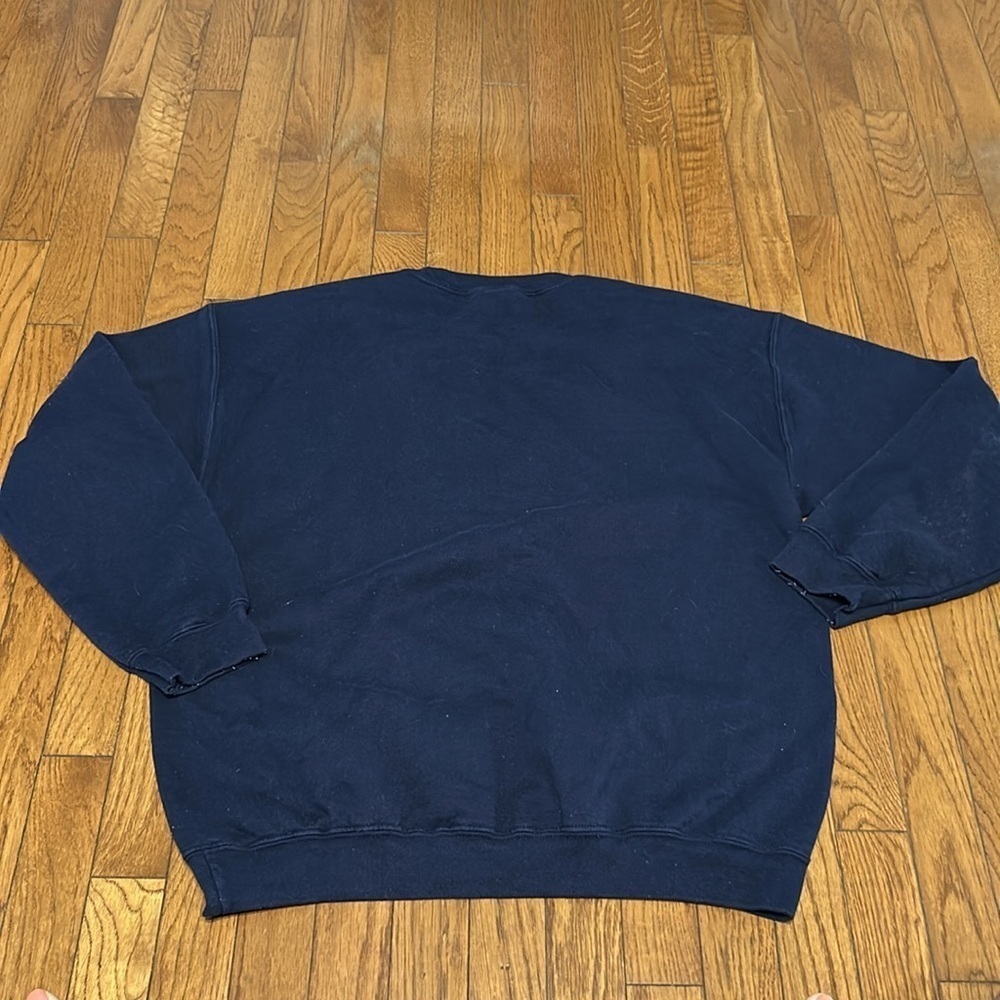 Gildan Sweatshirt Adult L Navy Blue Post Home Malone Christmas Crewneck - Picture 4 of 4